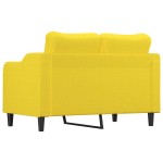 vidaXL Canapea cu 2 locuri, galben deschis, 120 cm, material textil