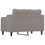 vidaXL Canapea cu 2 locuri, gri taupe, 140 cm, material textil vidaXL Canapea cu 2 locuri, gri taupe, 140 cm, material textil