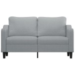 vidaXL Canapea cu 2 locuri, gri deschis, 140 cm, material textil vidaXL Canapea cu 2 locuri, gri deschis, 140 cm, material textil