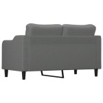 vidaXL Canapea cu 2 locuri, gri închis, 140 cm, material textil