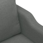 vidaXL Canapea cu 2 locuri, gri închis, 140 cm, material textil