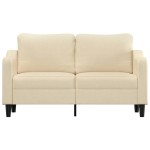 vidaXL Canapea cu 2 locuri, crem, 140 cm, material textil vidaXL Canapea cu 2 locuri, crem, 140 cm, material textil