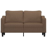 vidaXL Canapea cu 2 locuri, maro, 140 cm, material textil
