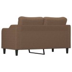 vidaXL Canapea cu 2 locuri, maro, 140 cm, material textil