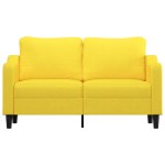 vidaXL Canapea cu 2 locuri, galben deschis, 140 cm, material textil