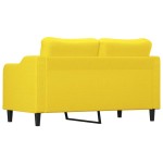 vidaXL Canapea cu 2 locuri, galben deschis, 140 cm, material textil