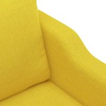 vidaXL Canapea cu 2 locuri, galben deschis, 140 cm, material textil