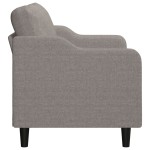 vidaXL Canapea cu 2 locuri, gri taupe, 140 cm, material textil