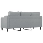 vidaXL Canapea cu 3 locuri, gri deschis, material 180CM textil
