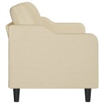 vidaXL Canapea cu 3 locuri, crem, 180 cm, material textil vidaXL Canapea cu 3 locuri, crem, 180 cm, material textil