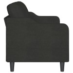 vidaXL Canapea cu 3 locuri, negru, 180 cm, material textil