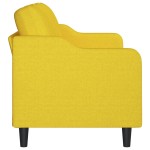 vidaXL Canapea cu 3 locuri, galben deschis, 180 cm, material textil
