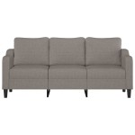 vidaXL Canapea cu 3 locuri, taupe, 180 cm, material textil