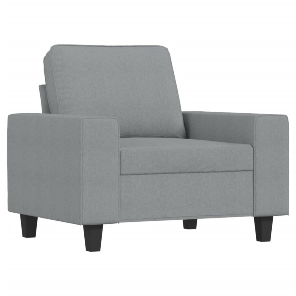 vidaXL Fotoliu canapea, gri deschis, 60 cm, material textil