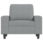 vidaXL Fotoliu canapea, gri deschis, 60 cm, material textil