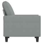 vidaXL Fotoliu canapea, gri deschis, 60 cm, material textil