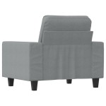 vidaXL Fotoliu canapea, gri deschis, 60 cm, material textil