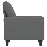 vidaXL Fotoliu canapea, gri închis, 60 cm, material textil