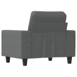 vidaXL Fotoliu canapea, gri închis, 60 cm, material textil