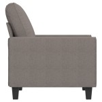 vidaXL Fotoliu canapea, gri taupe, 60 cm, material textil