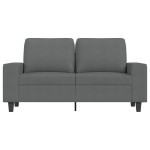 vidaXL Canapea cu 2 locuri, gri închis, 120 cm, material textil