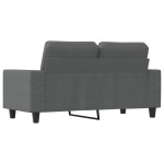 vidaXL Canapea cu 2 locuri, gri închis, 120 cm, material textil