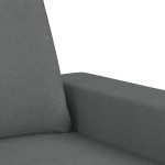 vidaXL Canapea cu 2 locuri, gri închis, 120 cm, material textil