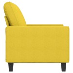 vidaXL Canapea cu 2 locuri, galben deschis, 120 cm, material textil vidaXL Canapea cu 2 locuri, galben deschis, 120 cm, material textil