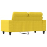 vidaXL Canapea cu 2 locuri, galben deschis, 120 cm, material textil vidaXL Canapea cu 2 locuri, galben deschis, 120 cm, material textil