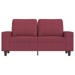 vidaXL Canapea cu 2 locuri, roșu vin, 120 cm, material textil