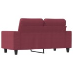 vidaXL Canapea cu 2 locuri, roșu vin, 120 cm, material textil