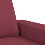 vidaXL Canapea cu 2 locuri, roșu vin, 120 cm, material textil