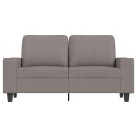 vidaXL Canapea cu 2 locuri, gri taupe, 120 cm, material textil