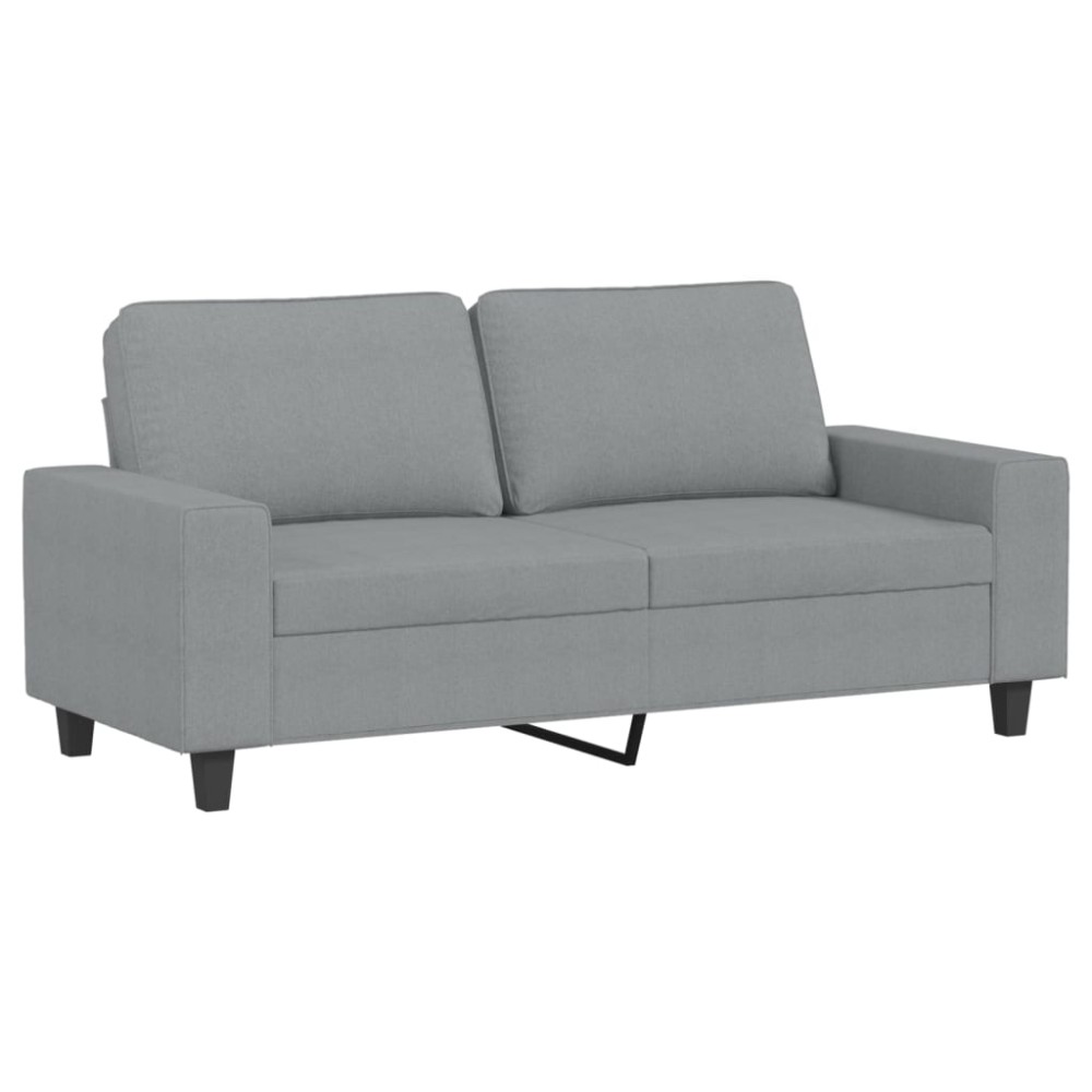 vidaXL Canapea cu 2 locuri, gri deschis, 140 cm, material textil
