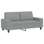 vidaXL Canapea cu 2 locuri, gri deschis, 140 cm, material textil vidaXL Canapea cu 2 locuri, gri deschis, 140 cm, material textil