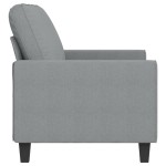 vidaXL Canapea cu 2 locuri, gri deschis, 140 cm, material textil vidaXL Canapea cu 2 locuri, gri deschis, 140 cm, material textil