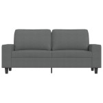 vidaXL Canapea cu 2 locuri, gri închis, 140 cm, material textil