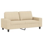 vidaXL Canapea cu 2 locuri, crem, 140 cm, material textil vidaXL Canapea cu 2 locuri, crem, 140 cm, material textil