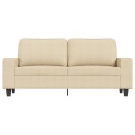 vidaXL Canapea cu 2 locuri, crem, 140 cm, material textil vidaXL Canapea cu 2 locuri, crem, 140 cm, material textil