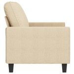 vidaXL Canapea cu 2 locuri, crem, 140 cm, material textil vidaXL Canapea cu 2 locuri, crem, 140 cm, material textil