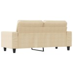 vidaXL Canapea cu 2 locuri, crem, 140 cm, material textil vidaXL Canapea cu 2 locuri, crem, 140 cm, material textil