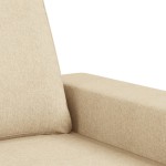 vidaXL Canapea cu 2 locuri, crem, 140 cm, material textil vidaXL Canapea cu 2 locuri, crem, 140 cm, material textil