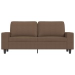 vidaXL Canapea cu 2 locuri, maro, 140 cm, material textil