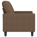 vidaXL Canapea cu 2 locuri, maro, 140 cm, material textil