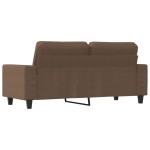 vidaXL Canapea cu 2 locuri, maro, 140 cm, material textil