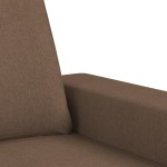 vidaXL Canapea cu 2 locuri, maro, 140 cm, material textil