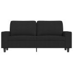 vidaXL Canapea cu 2 locuri, negru, 140 cm, material textil