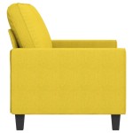 vidaXL Canapea cu 2 locuri, galben deschis, 140 cm, material textil vidaXL Canapea cu 2 locuri, galben deschis, 140 cm, material textil