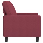 vidaXL Canapea cu 2 locuri, roșu vin, 140 cm, material textil