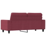 vidaXL Canapea cu 2 locuri, roșu vin, 140 cm, material textil